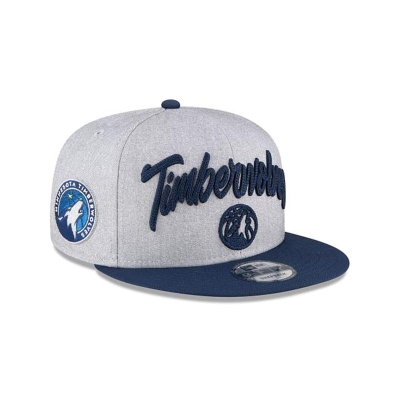 Minnesota Timberwolves Gorra | New Era Official NBA Draft 9fifty Snapback Cap Mexico - Grises